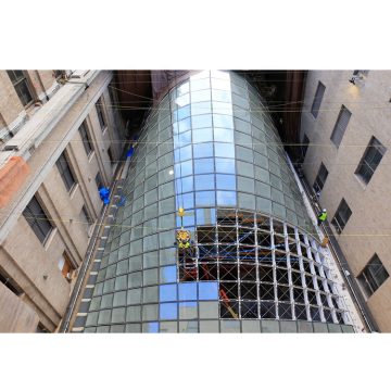 Marco de acero Domo vidrio Atrium Construción en el techo de tragaluces